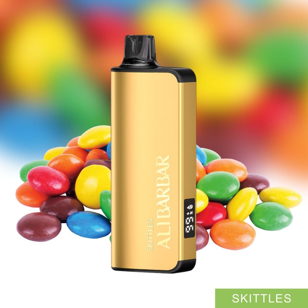 alibarbar ingot 9000 skittles rainbow candy flavor sweet vape pen